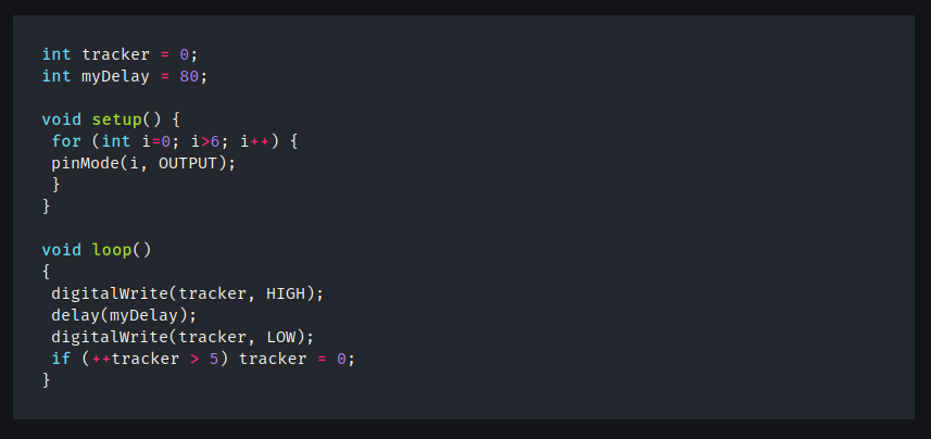 First Arduino program