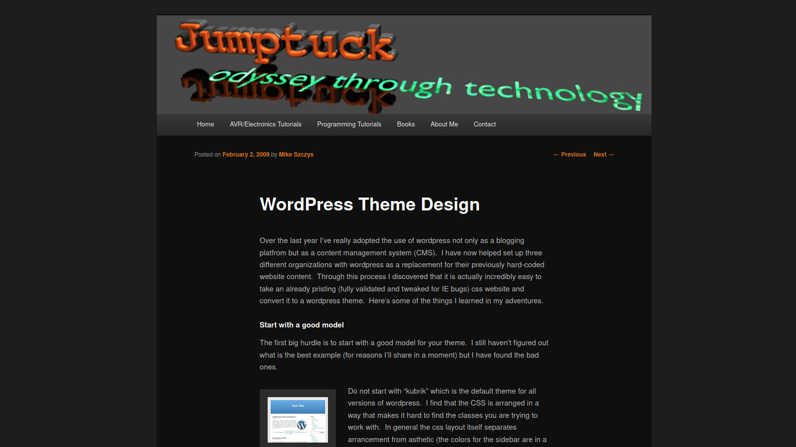 WordPress Theme Design