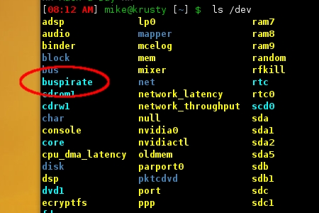 Writing a Bus Pirate udev rule