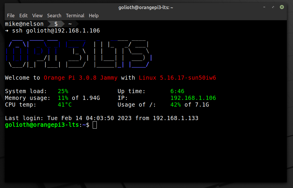 Orange Pi boot screen