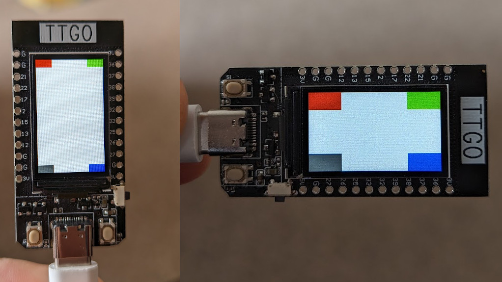 Running the Zephyr Display sample on the TTGO
TTGO-T-DISPLAY